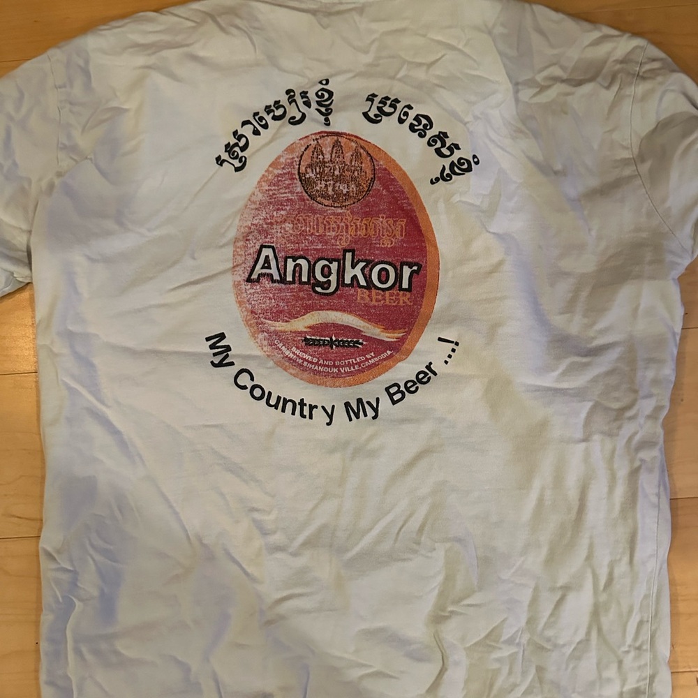 Vintage Cambodia Angkor beer t shirt, adult medium